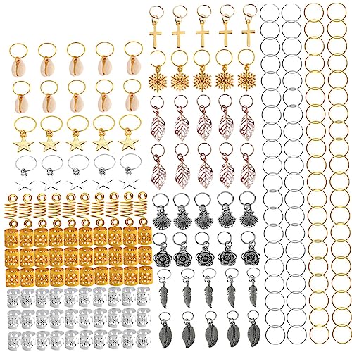 HONITANO 220 Stück Haar Braid Anhänger Dreadlock Anhänger Haar Accessoires Bunte Farben von HONITANO