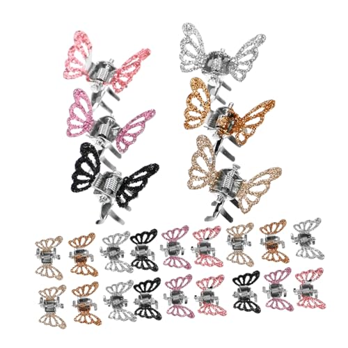 HONITANO 24 Stück Teiliges Haarklammer Schmetterling Haarspangen Glitzernde Haarklammern für Mädchen Starker Leichtes Design für Junge Mädchen von HONITANO