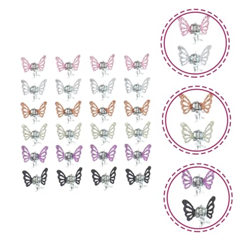 HONITANO 24 Stück Teiliges Mini Schmetterling Haarklammern für Rutschfeste Leichte Haarklammer aus Metalllegierung Praktische Haarschmuck Clips für Mädchen Tägliche Frisuren und Alltag von HONITANO
