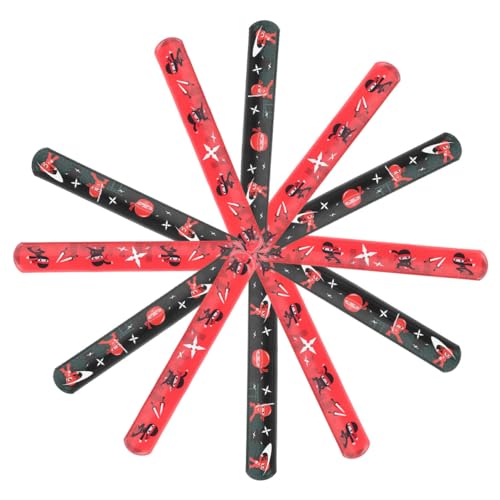 HONITANO 24 Stück Teiliges Ninja Slap Bracelet für Coole Schnapparmbänder mit Glatter Oberfläche Langlebig Einfache Anwendung Sichere Klatscharmbänder für Geburtstagsfeiern und Alltag von HONITANO