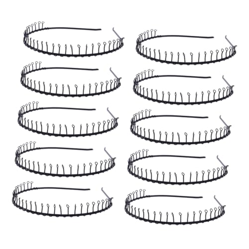HONITANO 24 Stück Teiliges Schwarze Haarreifen aus Metall mit Zähnen Langlebige und Glatte Haarbänder für Damen Atmungsaktive und Schonende Kopfbedeckung für Alltag und Besondere Anlässe von HONITANO
