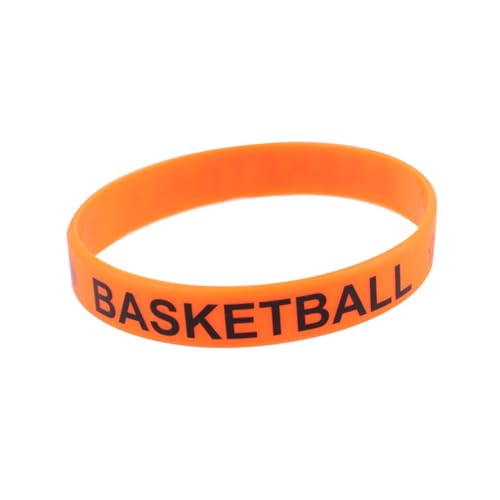 HONITANO 25 Stück Teiliges Basketball Silikon Armband mit Gedrucktem Muster Einfarbige Wristbands Unisex Strapazierfähiges Party Accessoire für Herren und Damen von HONITANO
