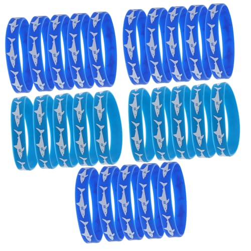 HONITANO 25 Stück Teiliges Silikonarmband Bedruckte Wrist Straps mit Motiv Strapazierfähige Party Armbänder für Karneval Geburtstag und Festival Bequem und Auffällig Zufällige Farbe von HONITANO