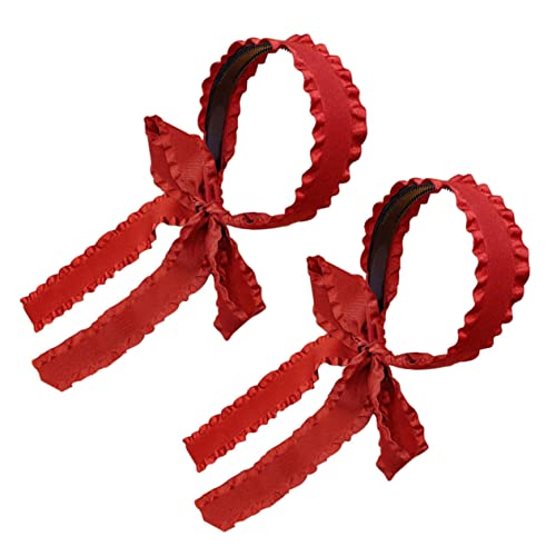 HONITANO 2 Stück Damen Stirnbänder Haarband mit Schleifendesign Flexibel und Anpassbar Modisches Haarschmuck für Kinder und Erwachsene für Festliche Anlässe und Alltagsmode von HONITANO