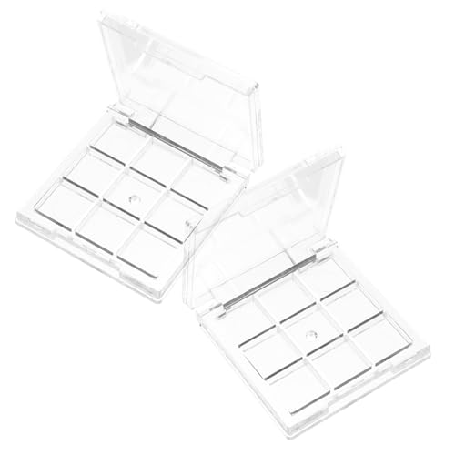 HONITANO 2stücke Leere Lidschattenboxen Tragbare Kosmetikbehälter Für -Make-up Organizer Für Reise Und Aufbewahrungszwecke Transparent Und Praktisch von HONITANO