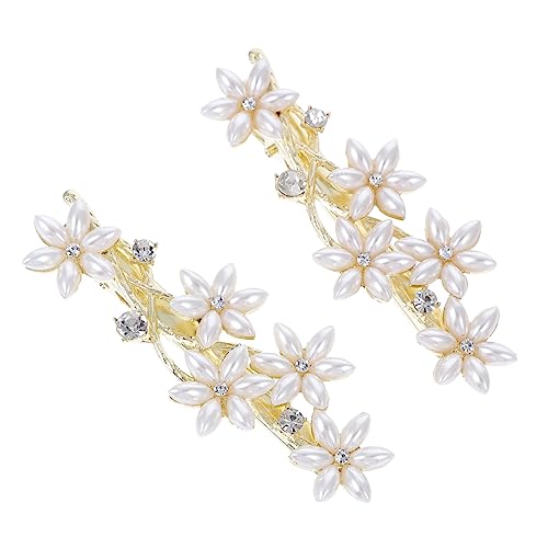 HONITANO 2stücke Braut Haarschmuck Perlenhaarbänder Mit Kreativen Blütendesign Für Hochzeiten Partys Und Fotoshootings Elegantes Accessoire Für Bräute Und Mädchen von HONITANO
