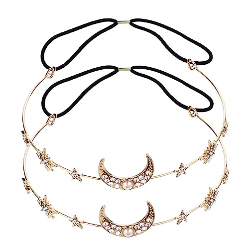 HONITANO 2stücke Mond Sterne Tiaras Stirnband Haar Schmuck Damen Hochzeit Accessoires Party Bräutigam Cosplay Bräutigam Brautjungfern HONITANO 2stücke Mond Sterne Tiaras Stirnband Haar Schmuck Damen Hochzeit Accessoires Party Bräutigam Cosplay Bräutigam Brautjungfern von HONITANO