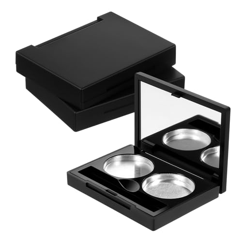 HONITANO 3 Sätze Nachfüllbare Lidschattenboxen mit Leere Kompakte Kosmetikpalette für DIY Lidschatten und Lippenstift Tragbare Schminkbox für Reisen und Individuelles Make Up von HONITANO