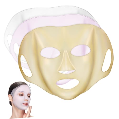 HONITANO 3 Silikon Gesichtsmaske Abdeckung für Damen Wiederverwendbar Transparente Weiße Goldene und Rosa Masken mit Ohrhaken Feuchtigkeitsspendend Sanft und Hautfreundlich zur HONITANO 3 Silikon Gesichtsmaske Abdeckung für Damen Wiederverwendbar Transparente Weiße Goldene und Rosa Masken mit Ohrhaken Feuchtigkeitsspendend Sanft und Hautfreundlich zur von HONITANO
