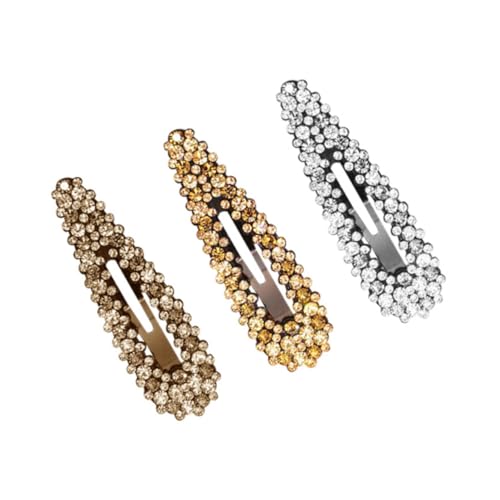 HONITANO 3 Stück Bling Haarklammern mit Funkelnden Kristallsteinen Haarspangen für Damen und Mädchen Eleganter Schmuck für Alltag und Besondere Anlässe Farben Zufällig Zufällige Farbe von HONITANO