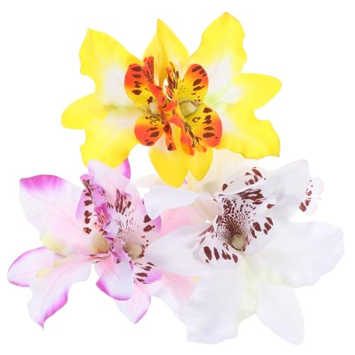 HONITANO 3 Stück Blumen Haarspangen für Mädchen Leichte Vielseitige Haarclips für Kurze Haare Dekorative Haarschmuck in Weiß Gelb Helllila für Stirnfransen Half-up und Zopffrisuren von HONITANO