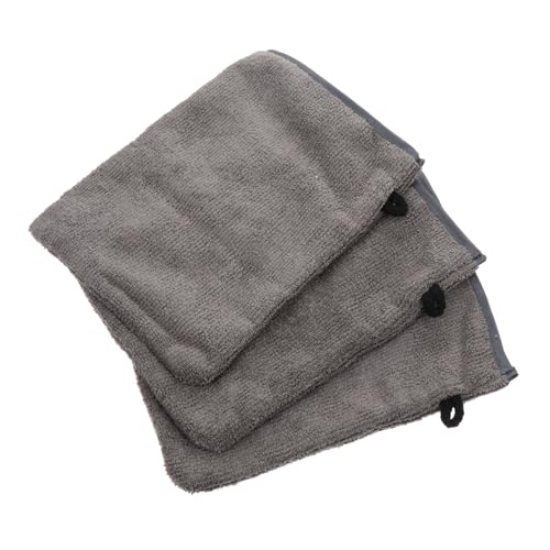 HONITANO 3 Stück Fiber Make-up-Entferner-Handschuhe eye makeup remover eye make up remover glatt schrubben Reinigungshandschuhe für Damen Handschuhe zum Abschminken Polyesterkante Black von HONITANO