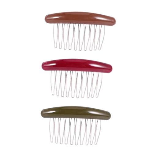 HONITANO 3 Stück Rutschfeste Steckkämme für Frauen und Mädchen Zähne Vielseitiges Haarzubehör zum Hochstecken und Stylen Leichte Haarkämme in Gemischten Farben von HONITANO