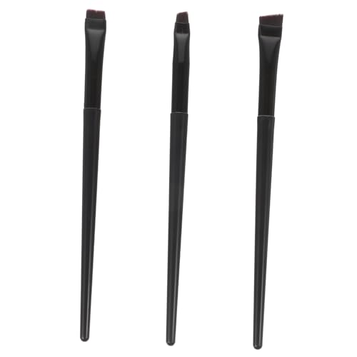 HONITANO 3 Stück Teiliges Eyeliner Makeup Pinsel aus Langlebigem Kunststoff und Präzisions Augenbrauen und Lidstrichpinsel für Professionelles und Tägliches Augen Make Up von HONITANO