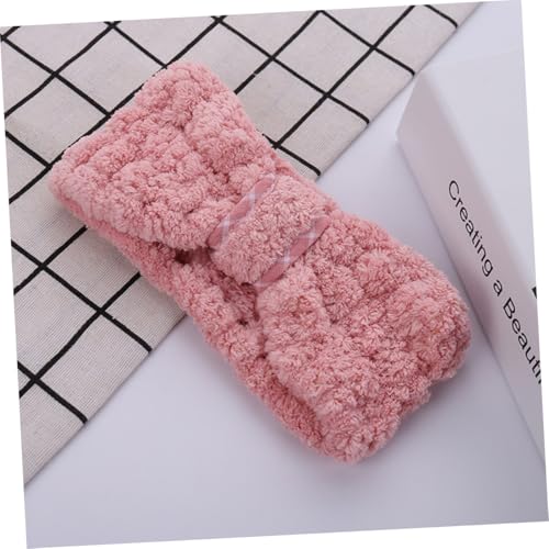 HONITANO 3 Stück Teiliges Fleece Stirnband mit Schleife Elastisches Weiches Haarband für Damen für Yoga Duschen Gesichtswäsche Spa und Make Up Atmungsaktiv und Komfortabel Zufällige Farbe von HONITANO