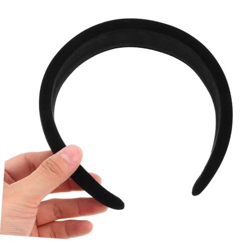 HONITANO 3 Stück Teiliges Gepolsterte Haarbänder aus Schwarzem Samt Rutschfest Weiches Material Druckverteilt für Damen Sport und Alltag Vielseitige Styling Optionen von HONITANO