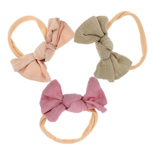 HONITANO 3 Stück Teiliges Haarband mit Schleifen Elastische Stirnbänder für Kleinkinder Weiche und Bequeme Haarschmuck Accessoires für Mädchen für Besondere Anlässe von HONITANO