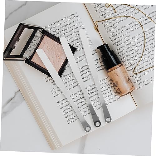 HONITANO 3 Stück Teiliges Make Up Spatel Langem Griff Glatte Oberfläche zum Mischen von Foundation Lidschatten und Nagellack Profi Tool für Make Up Künstler von HONITANO