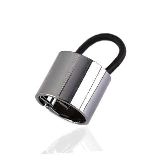 HONITANO 3 Stück Teiliges Metall Haarband Runde Zylinder Haarring Haarschmuck für Pferdeschwanz Modische Haargummis Silber Roségold Schwarz Langlebig und Vielseitig für Damen und Mädchen von HONITANO