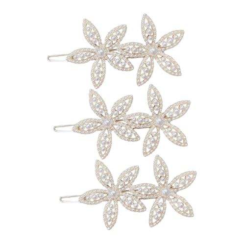HONITANO 3 Stück Teiliges Perlen blumen haarspangen Sichere Haarklammern für Damen Schmückende Haarnadeln Festhaltend und Haarschonend Geeignet für Haartypen Eleganter Haarschmuck für von HONITANO
