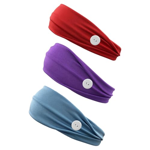 HONITANO 3 Stück Teiliges Sport Stirnband für Damen Elastisches Schweißabsorbierendes Haarband für Ohrpflege für Fitness und Freizeit von HONITANO