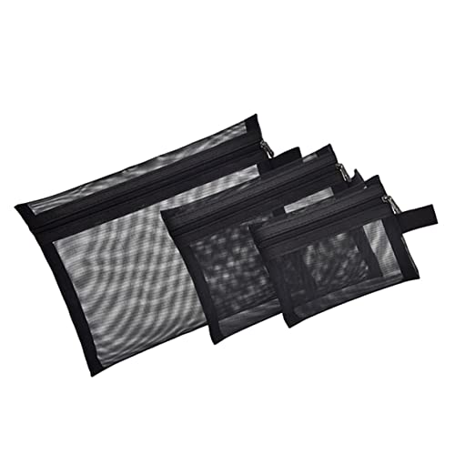 HONITANO 3 Stück Tragbare Make up Netztaschen Kulturbeutel Für Reisen Transparentes Design Wasserabweisend Mit Reißverschluss Damen Reise Kosmetiktasche Vielseitig Einsetzbar Für von HONITANO