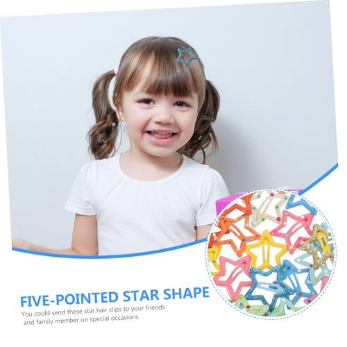 HONITANO 35 Stck Teiliges Bunte Metall Haarklammern für Mädchen Stabile Dekorative Fünf sterne Haarclips Vielseitig Einsetzbar für Alltag Party und Langlebiger Haarschmuck für Kleinkinder von HONITANO