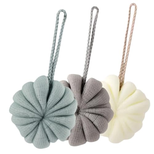 HONITANO 3Stücke Badekugeln Duschschwämme für Männer und Effektive Körperreinigung mit Reichlich aus Langlebigem Pe Material für Tägliche Pflege von HONITANO