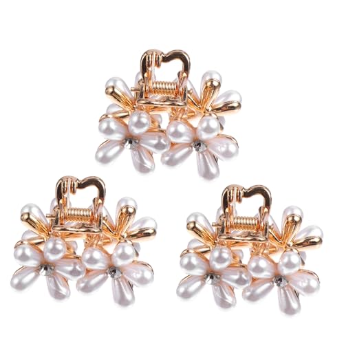 HONITANO 3stücke Mini Haarspange Für Mädchen Haarklammern Mit Blumenornament Haarschmuck Aus Hochwertigem Material Haarnadel Für Feines Und Dickes Haar Haarspangen Besondere Anlässe von HONITANO