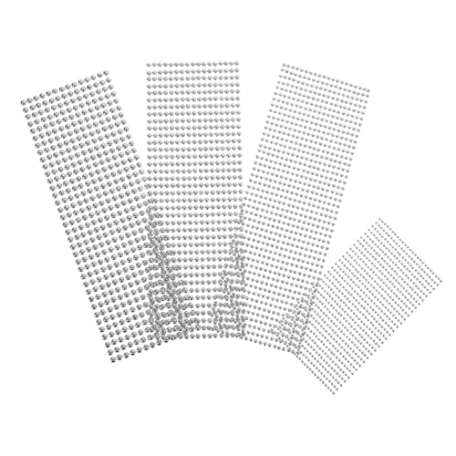 HONITANO 4 Blätter Adhäsive Gesichtspier Sticker mit Selbstklebenden Perlen für Augenbrauen Make up Cosplay Party Kreative Gesichtsdekoration von HONITANO