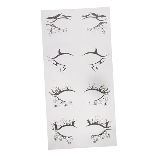 HONITANO 4 Paare Halloween Augensticker Selbstklebend Bat Spider Design Dekorative Eyeliner Tape für Frauen für Kostümparty Cosplay Karneval und Grusel Make Up von HONITANO