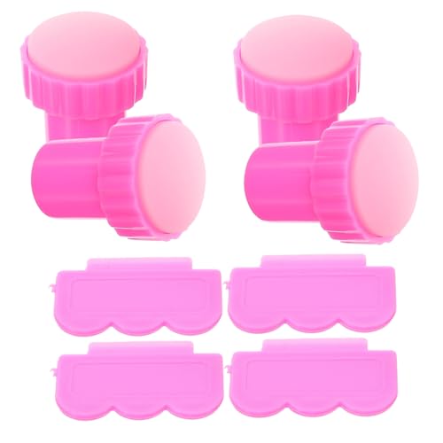 HONITANO 4 Sätze Silikon Nagelstempel mit Schabern Präzise Nail Art Stamping Werkzeuge für French Nails und DIY Maniküre Langlebig und Vielseitig für Damen und Herren von HONITANO