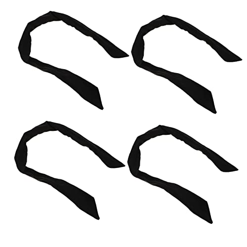 HONITANO 4 Stück Damen Haarband mit Draht Knoten Design Elastisch Rutschfest Vielseitig Einsetzbar für Sport Spa Party und Alltag Klassisches Schwarzes Stirnband von HONITANO