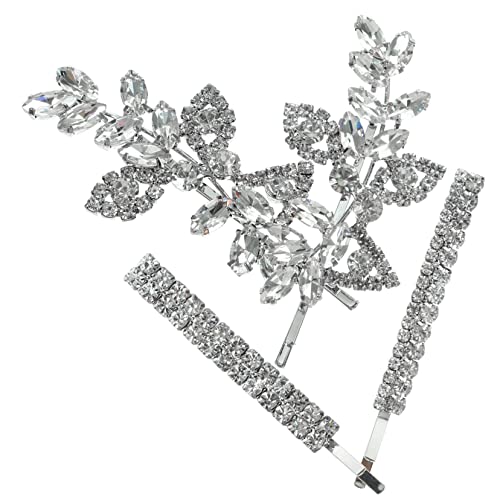 HONITANO 4stücke Teiliges Hochzeit Haarnadeln Für Bräute Strass Haarschmuck Rutschfeste Haarspangen Für Frauen Elegante Hochzeitsaccessoires Für Besondere Anlässe Und Feiern von HONITANO