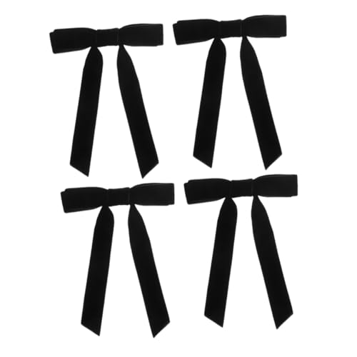 HONITANO 4 Stück Haarnadel Haarschleifen Beugen Sie Sich Vor Haaren Haarbänder Für Frauen Prinzessin Verbeugt Sich Haarschleife Mit Langem Schleifenbänder Für Haare Samt Black HONITANO 4 Stück Haarnadel Haarschleifen Beugen Sie Sich Vor Haaren Haarbänder Für Frauen Prinzessin Verbeugt Sich Haarschleife Mit Langem Schleifenbänder Für Haare Samt Black von HONITANO
