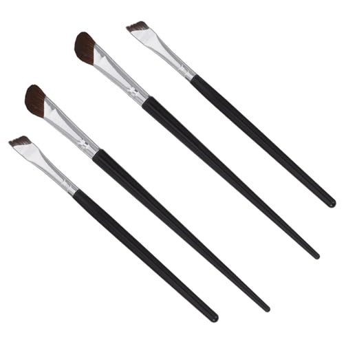 HONITANO 4 Stück Teiliges Augen make up pinsel Feiner Eyeliner Augenbrauenpinsel mit Abgewinkelten Spitzen Weiche Borsten Präzise Konturen für Lidstrich und Augenbrauen Geeignet für von HONITANO