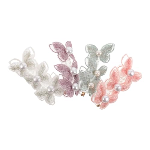 HONITANO 4stücke Haargummi-armband Mit Spitze Schmetterlings-spiralform Elastische Telefonkabelbänder Pferdeschwanzhalter Dekorative Haar-accessoires Für Frauen Und Mädchen von HONITANO