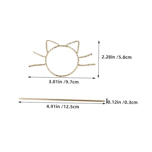 HONITANO 4 Stück Teiliges Cat Hair Pins aus Robustem Legierungs Leichtgewichtige Hohl Geformte Katzenkopf Haarstäbe für Damen Sicherer Ponytail und Dutt Halter Styling für Festivals und von HONITANO