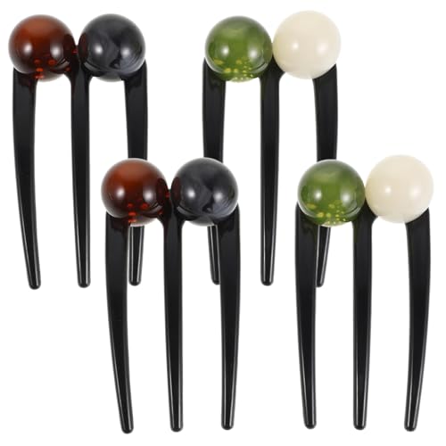 HONITANO 4stücke Haarnadeln U-förmig Traditionell Chinesisch Für Dutts Dutt-accessoires Aus Materialien Sicherer Sitz Haarspange Für Frauen Und Mädchen Frisuren-tools Hochsteckfrisuren-tool von HONITANO