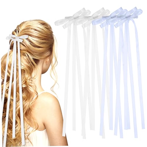HONITANO 4 Stück Teiliges Haarschleifen mit Langen Quasten Weiche Haarspangen für Frauen und Mädchen Geeignet für Dickes und Lockiges Haar Modische Haarschmuck Accessoires für Alltag und HONITANO 4 Stück Teiliges Haarschleifen mit Langen Quasten Weiche Haarspangen für Frauen und Mädchen Geeignet für Dickes und Lockiges Haar Modische Haarschmuck Accessoires für Alltag und von HONITANO