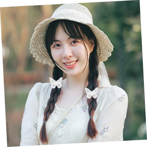 HONITANO 4 Stück Teiliges Spitzen Schmetterling Mesh Haarklammer Weiche Bequeme Haarschmuck Damen Sicherer Vielseitig Kombinierbare Haarklammern für Alltag und Besondere Anlässe von HONITANO