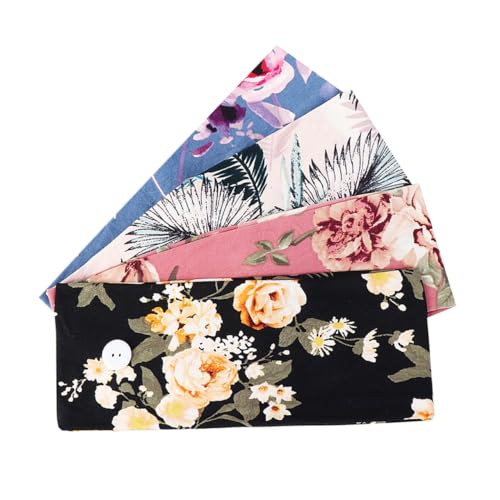 HONITANO 4stücke Fitness-stirnband Für Damen Blumenhaarband Elastisch Sport-haarband Yoga-stirnband Rosa Schwarzer Knopf HONITANO 4stücke Fitness-stirnband Für Damen Blumenhaarband Elastisch Sport-haarband Yoga-stirnband Rosa Schwarzer Knopf von HONITANO