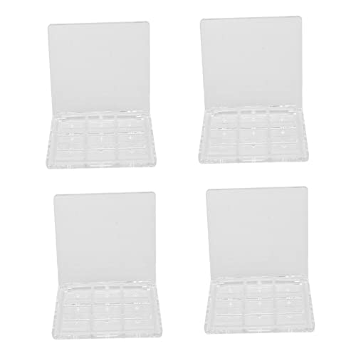 HONITANO 4 Stück Transparente Lidschatten Organizer Boxen Teiliges für DIY Make Up Aufbewahrung von Lidschatten und Foundation Vielseitige Kosmetikbehälter von HONITANO