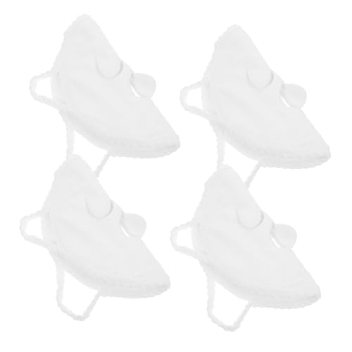 HONITANO 4 Stück Wiederverwendbare Gesichtsmaske aus Ultrasoftem Korallenfleece Hot Cold Kompresse für Gesichtsdampf Feuchtigkeitsspendend Hautfreundlich Wiederwaschbar Spa Handtücher für von HONITANO