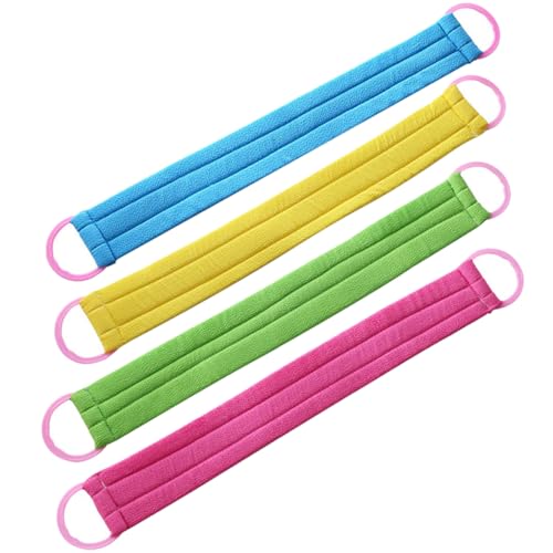 HONITANO 4 Stück Rückenschrubber Massagetuch für Sanftes Peeling Badetuch für Körperpflege Badezimmerzubehör für Zuhause und Dusche von HONITANO