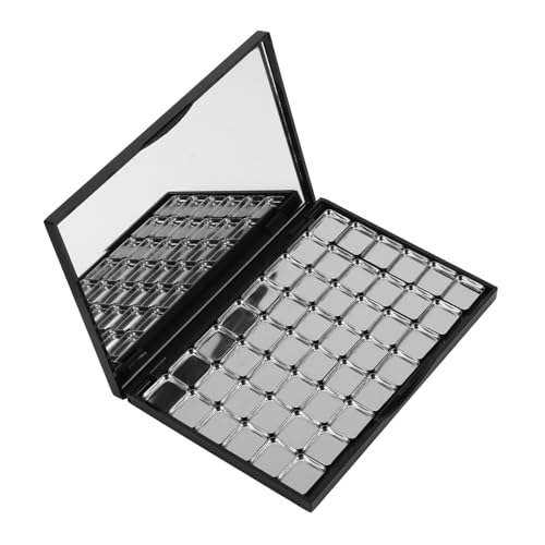 HONITANO 48 Stück Leere Magnetische Lidschattenpalette mit Spiegel Nachfüllbares Make Up Organizer mit Metallpfannen für Lidschatten Lippenstift Kosmetikfach für Diy von HONITANO