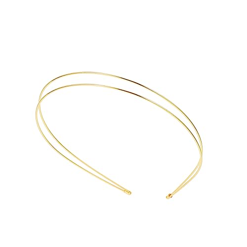 HONITANO 4 Stück Damen Haarbänder Zweilagige Metall Stirnbänder für Mädchen Modischer Kopfschmuck für Hochzeiten Partys Alltagslooks von HONITANO