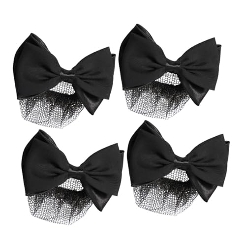 HONITANO 4stücke Haarnetz Für Damen Komfortable -haarclips Mit Schleifen-design Und Rutschfest Für Hochzeiten Partys Und Professionelle Anlässe von HONITANO