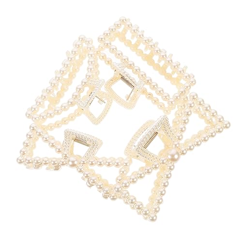 HONITANO 4stücke Klassische Perlen-haarspangen Für Damen Stilvolle Acryl-haarklammern Im Robustes Design Für Verschiedene Anlässe Für Dickes Und Dünnes Haar von HONITANO