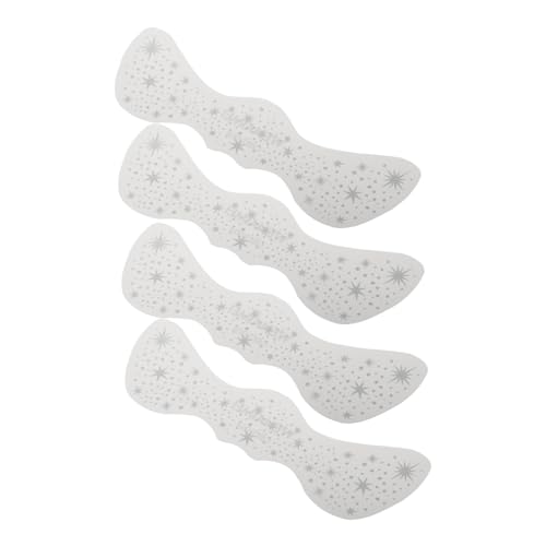 HONITANO 4stücke Temporäre Fürs Gesicht Wasserdichte Silberne Glitzer-tattoos Make-up-aufkleber Für Partys Einfach Aufzutragen Realistische Festival-kosmetik von HONITANO